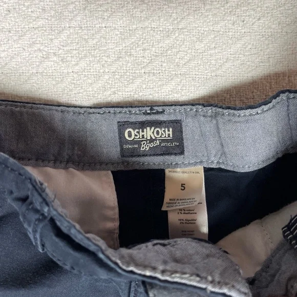 OshKosh B'gosh Navy and Khaki Uniform Shorts with Adjustable Waistband - Picture 7 of 7